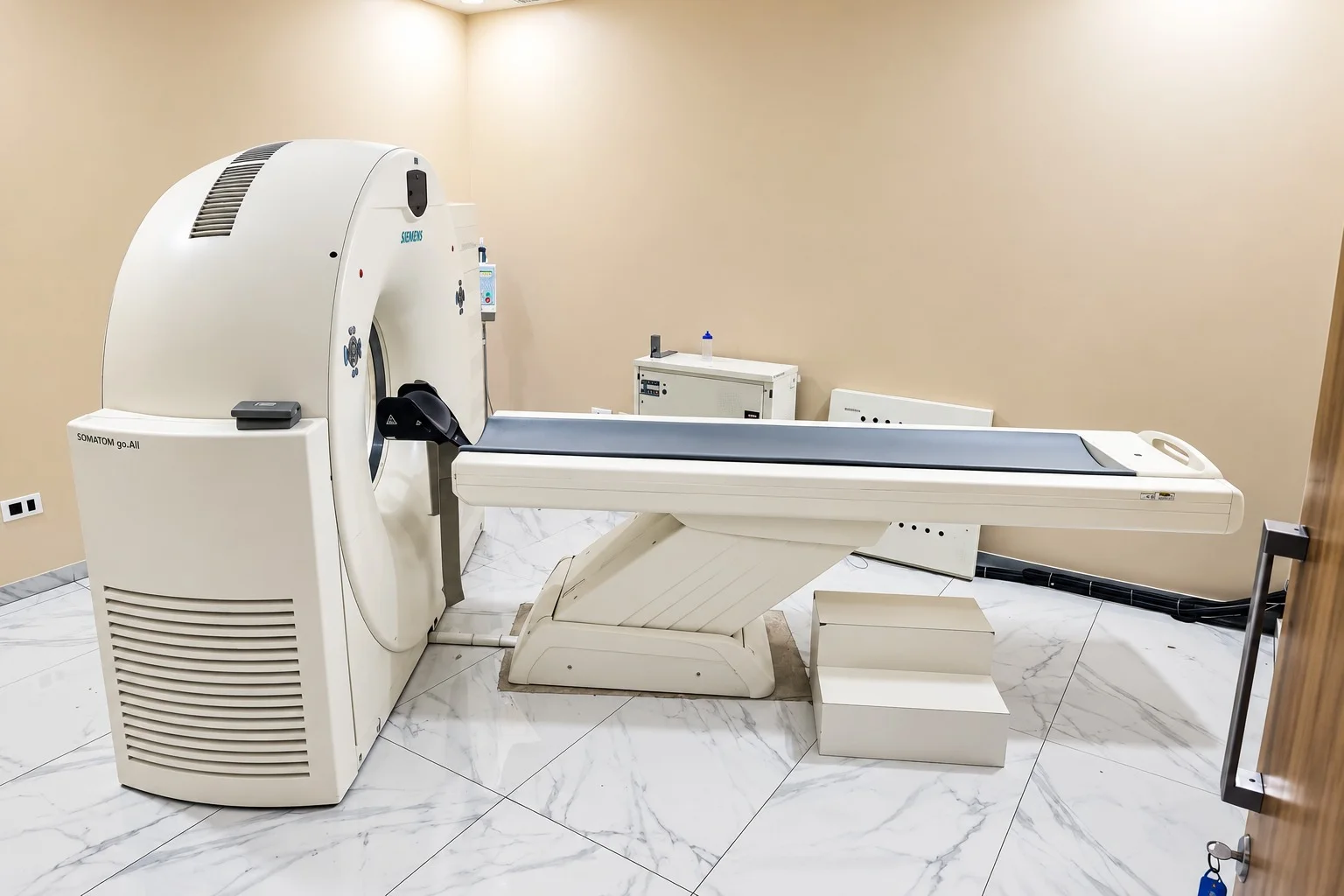 A second view of the hospital CT imaging room